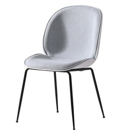 D852-6 黑腳餐椅 淺灰 座高48公分