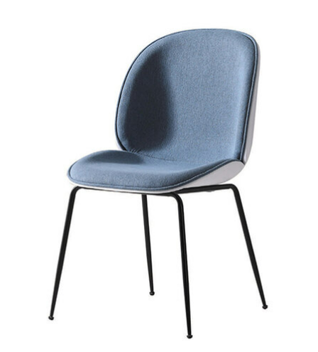 D852-10黑腳餐椅 藍色
