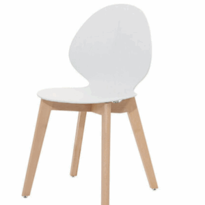 D851-15 卡爾白色餐椅