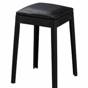 D852-18 黑色編織皮椅凳