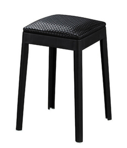 D852-18 黑色編織皮椅凳