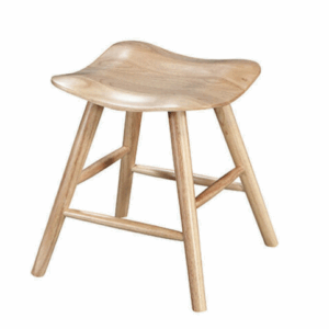 D853-4 波浪低吧椅 原木色