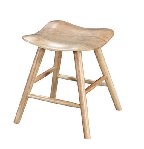 D853-4 波浪低吧椅 原木色
