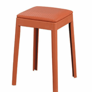 D852-19 編織皮椅凳橘色