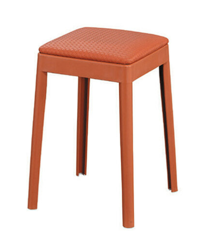 D852-19 編織皮椅凳橘色