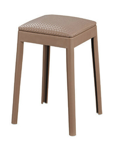 D852-22 編織皮椅凳 卡其色