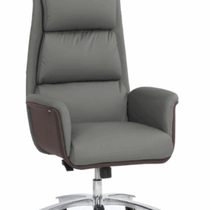 A1651-2 嘉達辦公椅 低背灰色 皮扶手高65.5~71.5公分