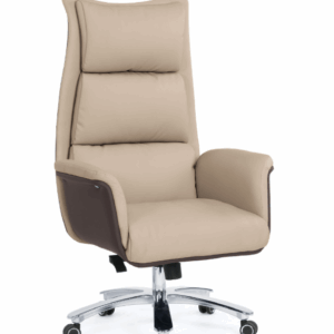 A1652-1 珍妮辦公椅 米白色 皮 扶手高67~73公分