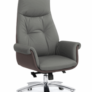 A1653-1艾達辦公椅 高背 灰色 皮   扶手高66~72公分