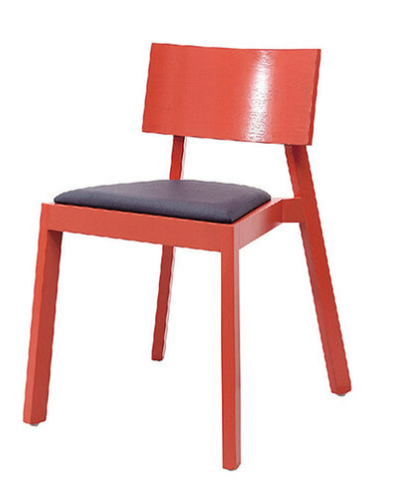 D854-7 833實木餐椅 紅色