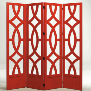 D859-Z085 荷西紅色裸空屏風 不可拆賣