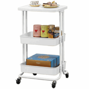 D859-Z093 白色雪花板三層收納架 DIY