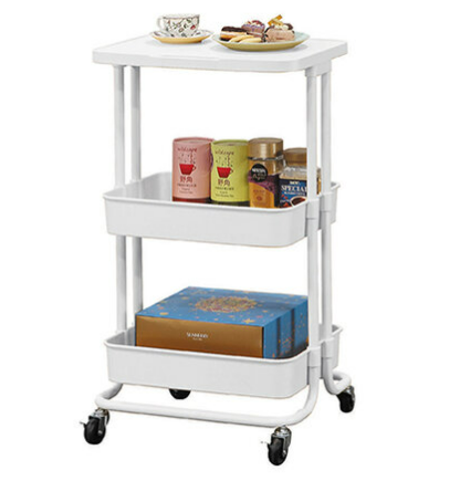 D859-Z093 白色雪花板三層收納架 DIY