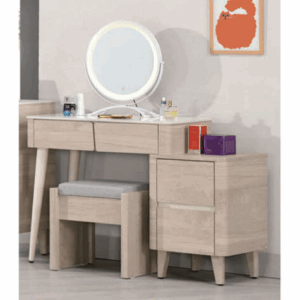 A1159-3 丹尼爾2.7尺岩板伸縮化妝台 全組 含椅 可左右擺放、桌面12mm岩板、