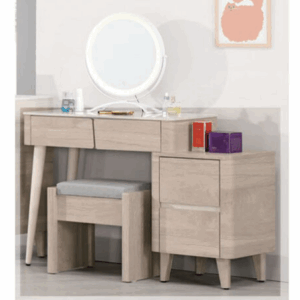 A1159-4 丹尼爾2.7尺岩板伸縮化妝台下座 含椅 可左右擺放、 桌面12mm岩板