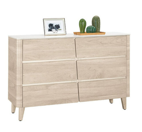 A1159-6 丹尼爾4尺岩板六斗櫃 桌面12mm岩板、