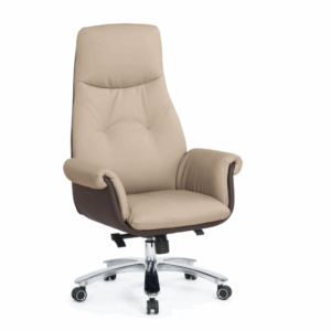 A1654-1 安蒂辦公椅 高背 米白色 皮 扶手高66~72 cm