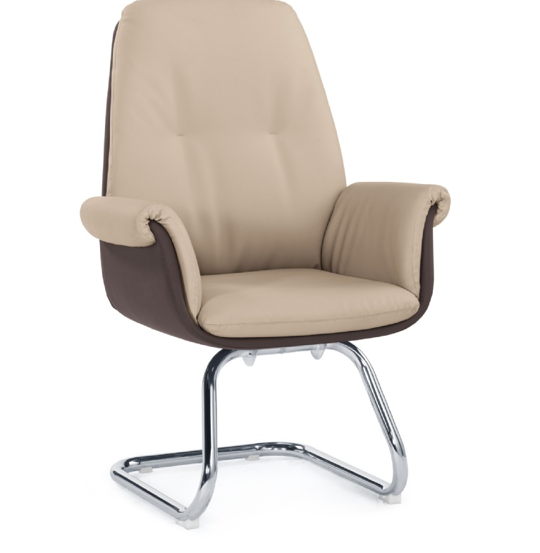 A1654-3 安蒂洽談椅 米白色 皮 扶手高67.5cm/坐高48.5cm