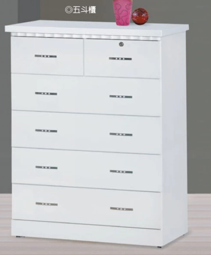 E236-11 白色五斗櫃 底板2分