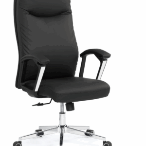 A1657-1 貝思辦公椅 高背 黑色 皮 扶手高68.5~74.5cm