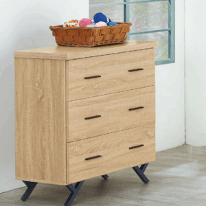 E236-2 原切橡木三斗櫃