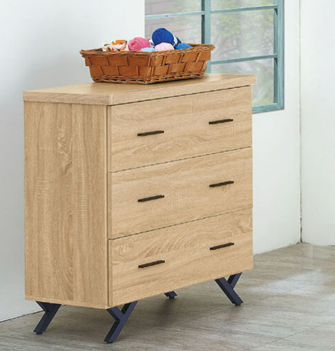 E236-2 原切橡木三斗櫃