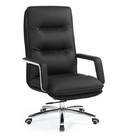 A1659-1 布蘭德辦公椅 黑色 皮 扶手高65~71公分