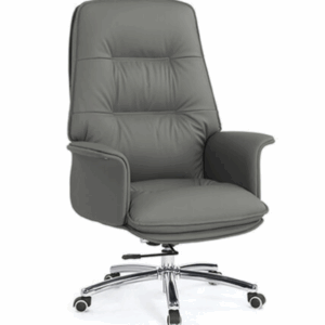 A1658-3 格麗納辦公椅 灰色 皮 扶手高65~71公分