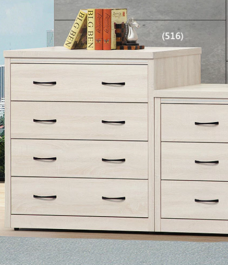 E233-1 3尺白原切四斗櫃