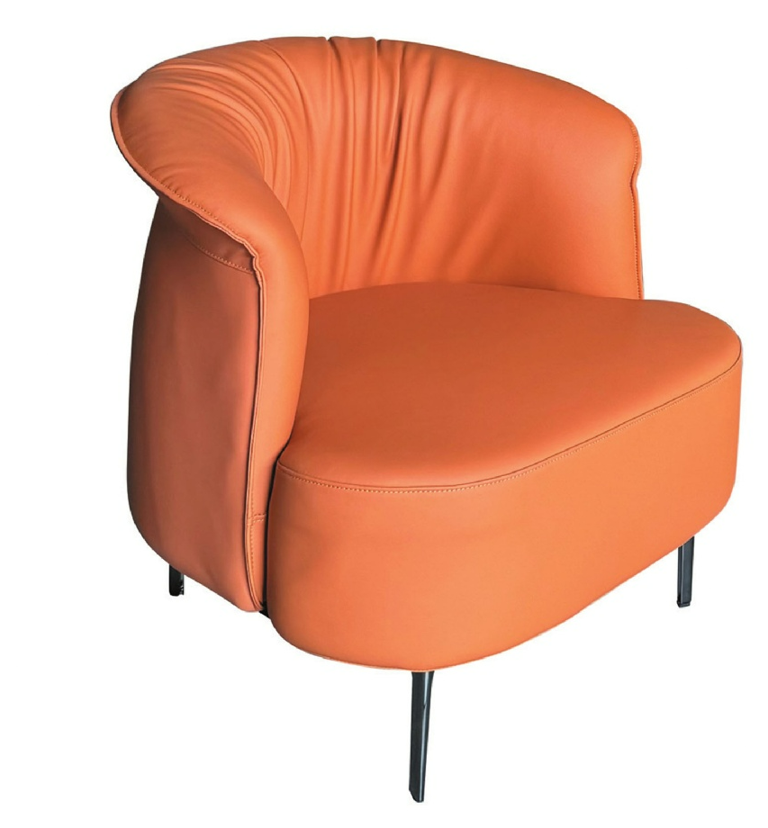 C728-6 963休閒椅 橙色皮