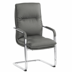 A1659-4 布蘭德洽談椅 灰色 皮 坐高49公分，扶手高66公分