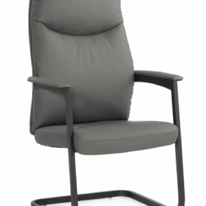 A1660-3 貝思洽談椅 灰色 皮 坐高46公分，扶手高66公分