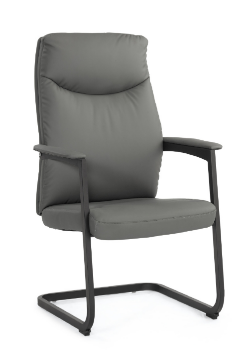 A1660-3 貝思洽談椅 灰色 皮 坐高46公分，扶手高66公分
