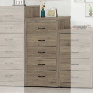 E234-2 2尺灰橡色五斗櫃