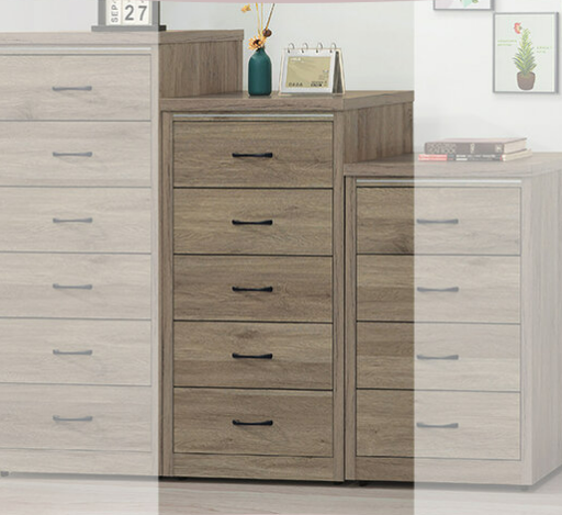 E234-2 2尺灰橡色五斗櫃