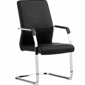 A1661-3 嘉維爾洽談椅 黑色 皮 坐高46公分，扶手高69公分