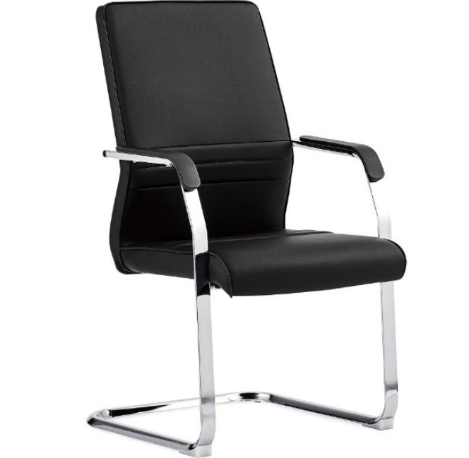 A1661-3 嘉維爾洽談椅 黑色 皮 坐高46公分，扶手高69公分