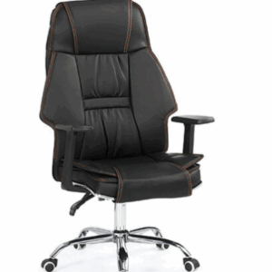 A1661-4 傑安辦公椅 黑色 皮 扶手高67~75公分