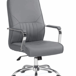 A1662-3 戈登辦公椅 灰色 皮 扶手高66~74公分