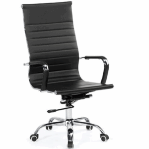 A1661-6 希曼辦公椅 黑色 皮 扶手高64.5~72.5公分