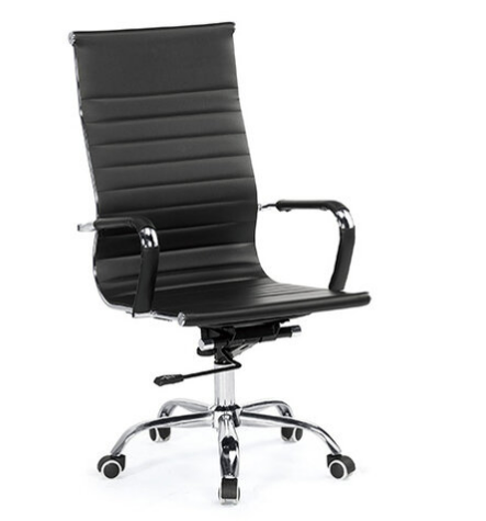 A1661-6 希曼辦公椅 黑色 皮 扶手高64.5~72.5公分