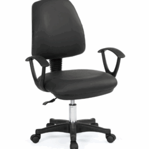 A1662-5 格倫辦公椅 黑色 皮 扶手高56~64cm