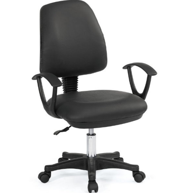 A1662-5 格倫辦公椅 黑色 皮 扶手高56~64cm