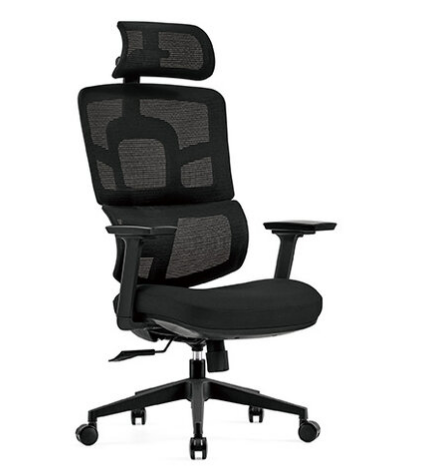 A1663-1 維斯丹人體工學網椅 黑色 布 扶手高63.5~73.5公分