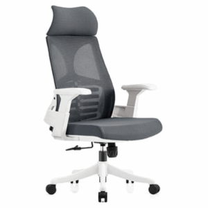 A1665-1尼可爾網椅 高背 白色 布   扶手高66~76公分