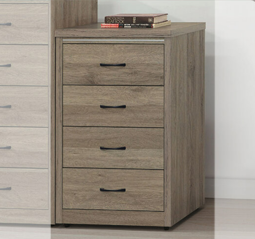 E234-3 2尺灰橡色四斗櫃