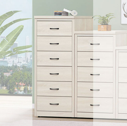 E234-4 2尺白原切六斗櫃