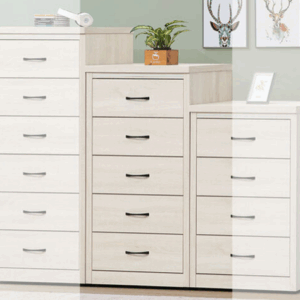 E234-5 2尺白原切五斗櫃