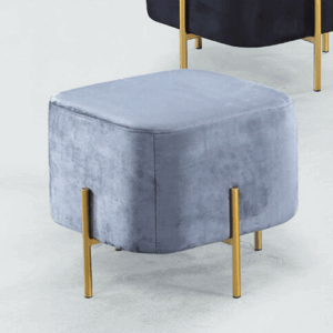 C738-5 T02絨布小方凳 灰