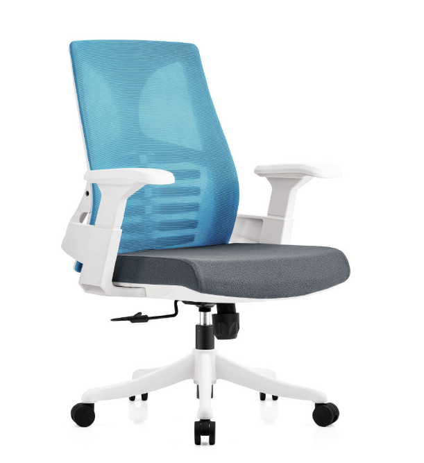 A1665-2 尼可爾網椅 低背 白色 布 扶手高66~76公分